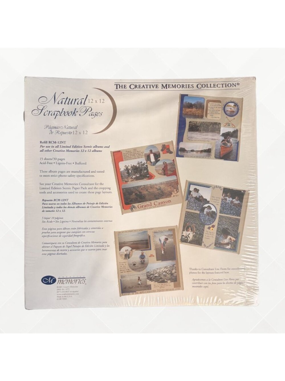 Creative Memories Natural Pages • 12x12 • RCM-12NT • 30 Pages • Free Stickers